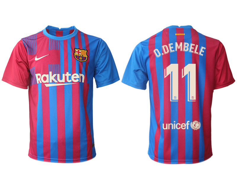 Men 2021-2022 Club Barcelona home aaa version red #11 Nike Soccer Jerseys